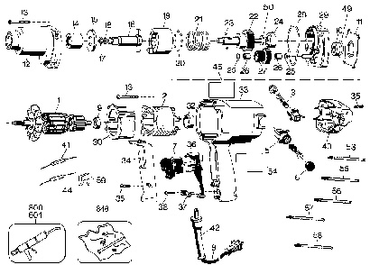 Exploded Diagram A Diagram and Parts List for 2674-33 Type 1 Black and Decker Impact Driver